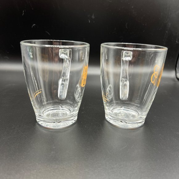 Baileys Original Irish Cream Embossed Glass Whiskey Coffee Mugs 4.5” Tall - Picture 2 of 8